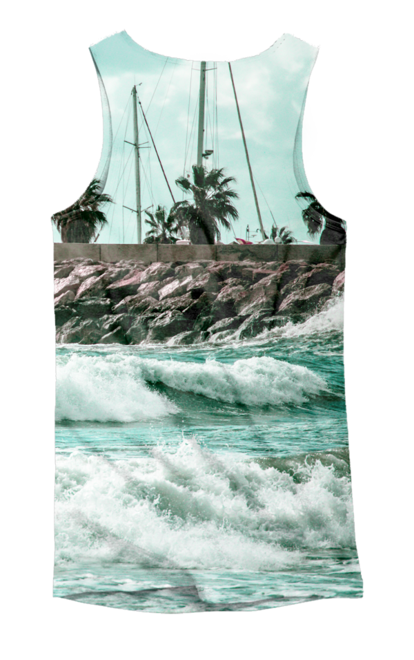 camiseta de tirantes - tropical surf- trasera