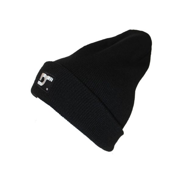 Gorro con dobladillo - black lateral