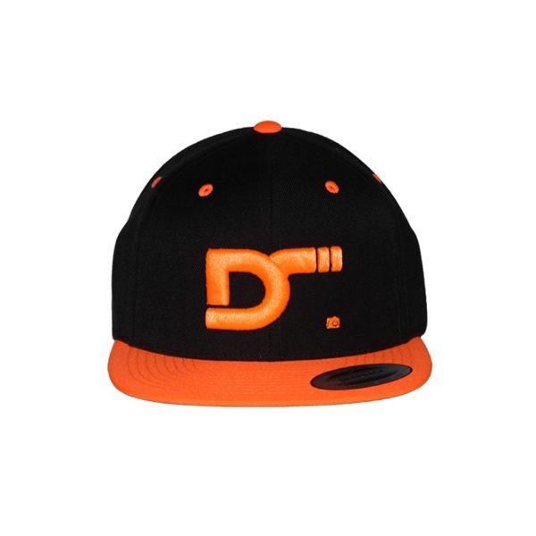 gorra-snapback-classic-2tones-blackorange-ds-front