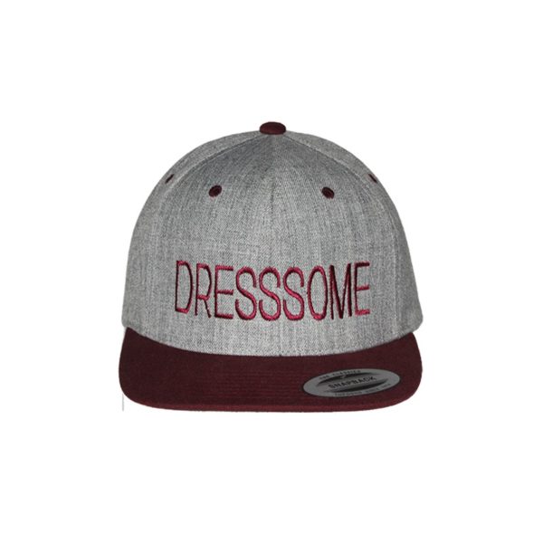 gorra-snapback-classic-2tones-greymaroon-dresssome-front