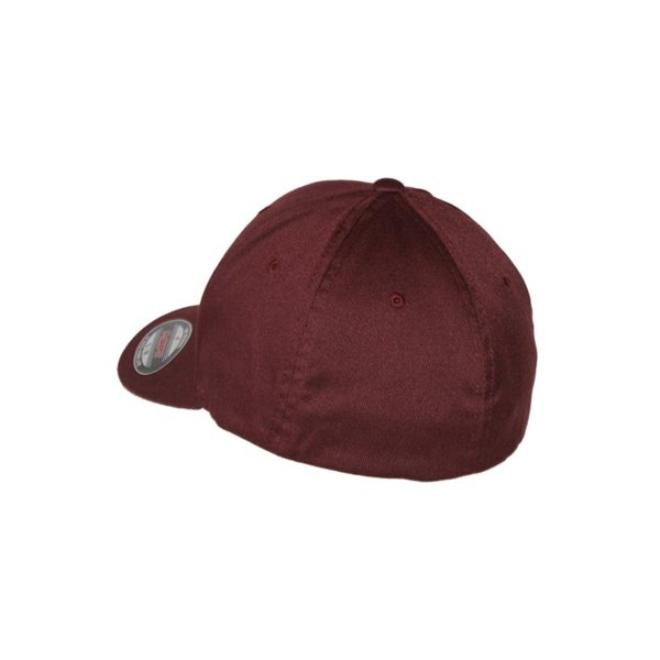 gorra-Flexfit-Wooly-combed-Maroon-trasera